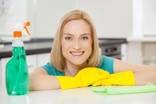 End of tenancy cleaner in Marylebone preparing a property