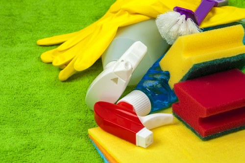 Professional Marylebone cleaner working in a modern apartment