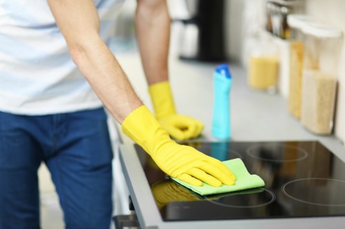 Customer booking a cleaning appointment with service details
