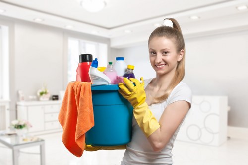 Low-carbon van used for sustainable cleaning operations